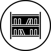 Vector Design Bookshelf Vector Icon Style