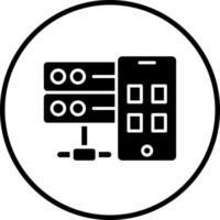 Vector Design Smartphone Database Vector Icon Style