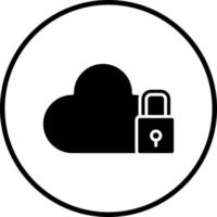 Vector Design Cloud security Vector Icon Style