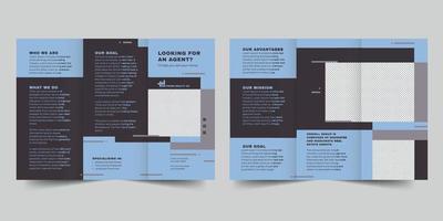 Realtor trifold brochure template,  flyer vector layout Trifold mockup Pro Vector