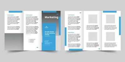 Marketing Firm trifold brochure template,  flyer vector layout Trifold mockup Pro Vector