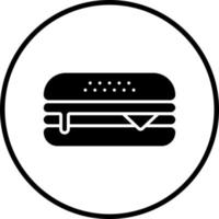 vector diseño queso hamburguesa vector icono estilo