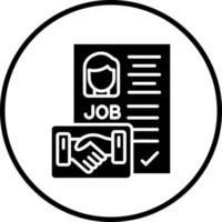 Vector Design Employment Contract Vector Icon Style