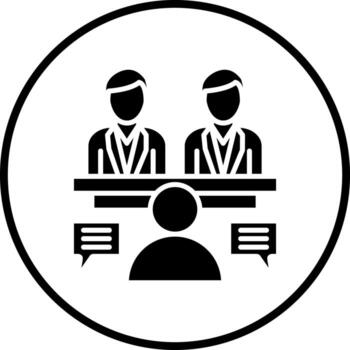 Vector Design Job Interview Vector Icon Style