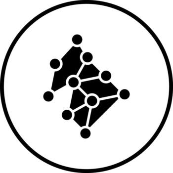 vector diseño neural red vector icono estilo