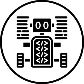 vector diseño programado robot vector icono estilo