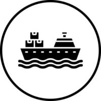 Vector Design Cargo Ship Vector Icon Style