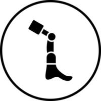 vector diseño biónico pierna vector icono estilo