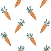 Seamless pattern with carrots. Simple vector background.