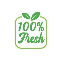 Natural fresh food label vector