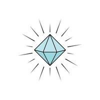 Shiny gemstone diamond illustration logo vector