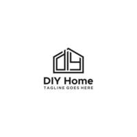 Letter DIY home creative logo design vector