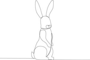 A rabbit standing on its two legs vector