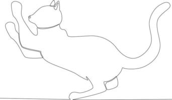 A cat clawing at the wall vector