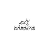 perro logo . el logo representa un globo perro vector