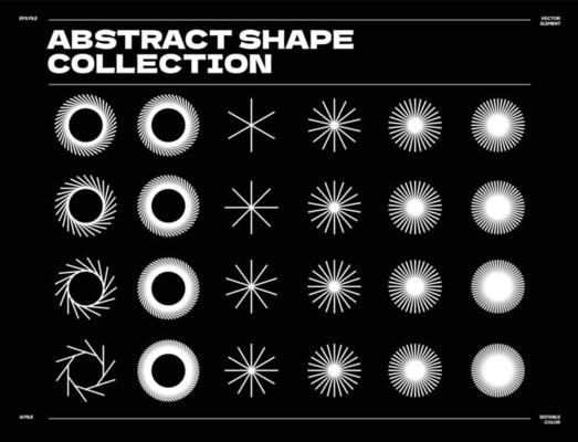 Collection of design elements for motion graphics