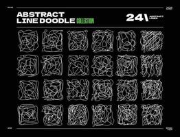 abstract line doodle collection vector