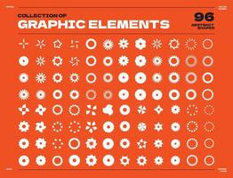 Collection of abstract geometric lines for design needs vector