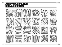 abstract black line collection vector