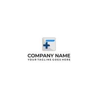 Letter F logo design . vector