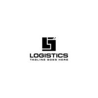 JL LJ initial for logistic logo design vector