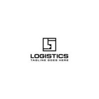 JL LJ initial for logistic logo design vector