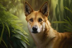 Dingo dog close-up. . photo