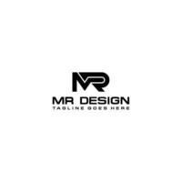 MR logo design. Vector illustration.