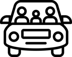 Family Car Vector Icon Style