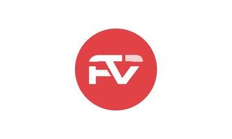 alfabeto letras iniciales monograma logo fv, vf, f y v vector