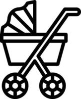 Stroller Vector Icon Style