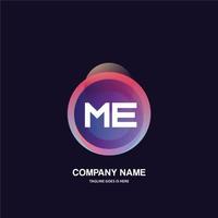 ME initial logo With Colorful Circle template vector
