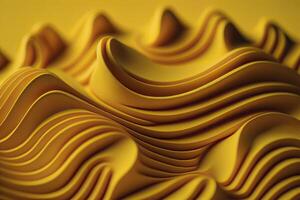 3d waves abstract background. Generative AI. photo