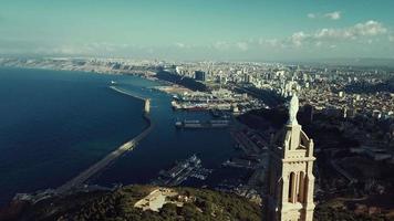 aereo Visualizza di forte Santa Cruz e orano, algeria video