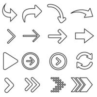 Arrow vector icon. Signs Direction Icon Set. Arrow symbol illustration.