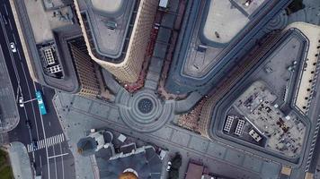 Aerial panoramic view of the center of Moscow video