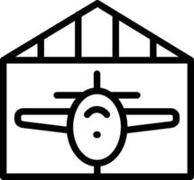 hangar vector icono estilo