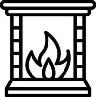 Fireplace Vector Icon Style