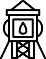 Water Tower Vector Icon Style