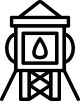 Water Tower Vector Icon Style