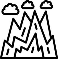 Rocky Mountains Vector Icon Style