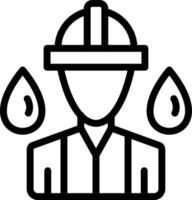 petróleo trabajador vector icono estilo