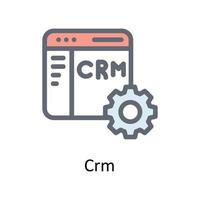 Crm Vector Fill outline Icons. Simple stock illustration stock