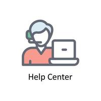Help Center Vector Fill outline Icons. Simple stock illustration stock