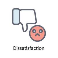 Dissatisfaction Vector Fill outline Icons. Simple stock illustration stock