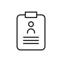 CV icon vector. Resume illustration sign. User data user data. vector