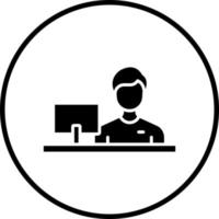 Cashier Vector Icon Style