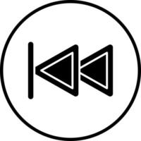 Backward Button Vector Icon Style
