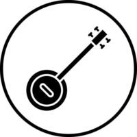 banjo vector icono estilo