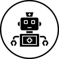 Robotic Nurse Vector Icon Style